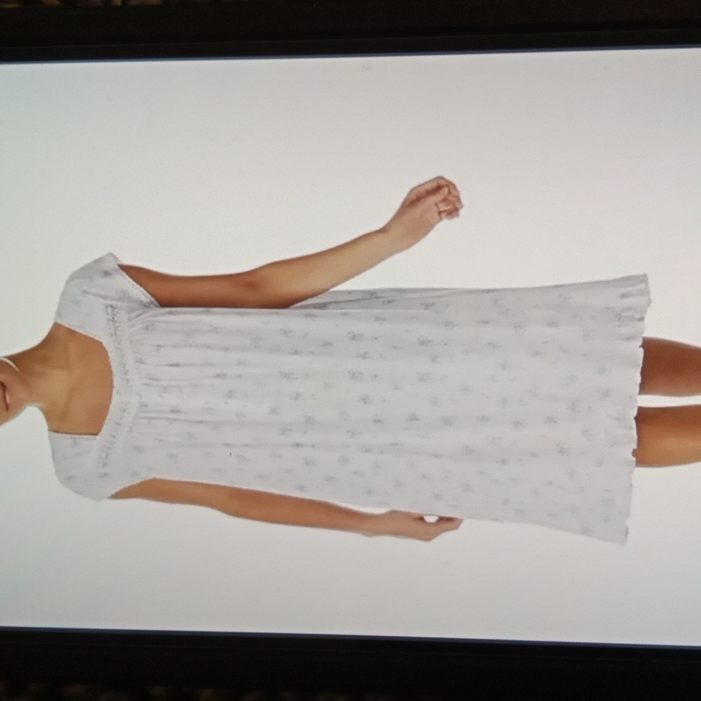 Miss Elaine Light Green Floral Night Gown Menamilist Comfy Womens XL